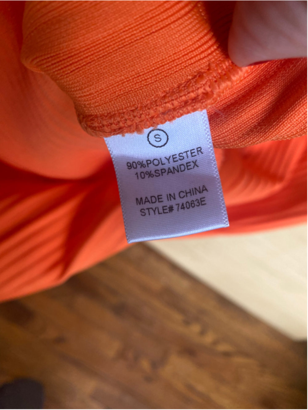 Fashion Nova Orange Ribbed Bodycon Midi Dress Y2K Vaca Party Glam Date Night - Picture 7 of 8